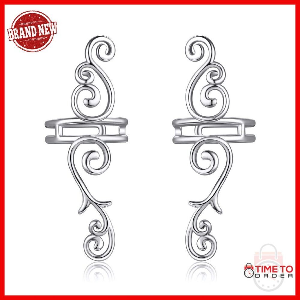 925 Sterling Silver Non-Piercing Ear Cuff with Celtic Knot Design
